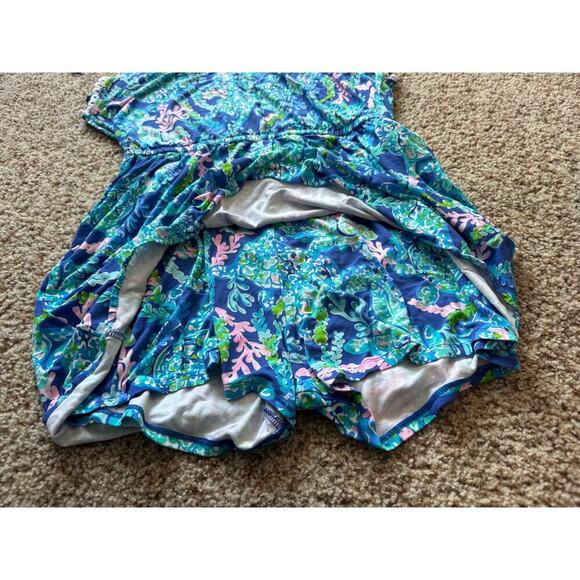 Lilly Pulitzer Gianni Skort/Romper, shorts outfit; Womens XL; Sleeveless; Halter - Picture 7 of 11